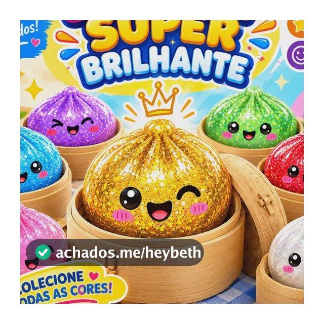 Squishy Brinquedo Macio Glitter Colecionável Sem Led Surpresa