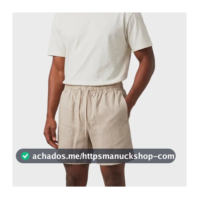 Shorts Linho Masculino Sandrini Casual Verão Confortável