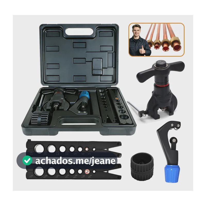 Novo Kit Flangeador Catraca Excêntrico 3/16 Á 3/4 Com Maleta