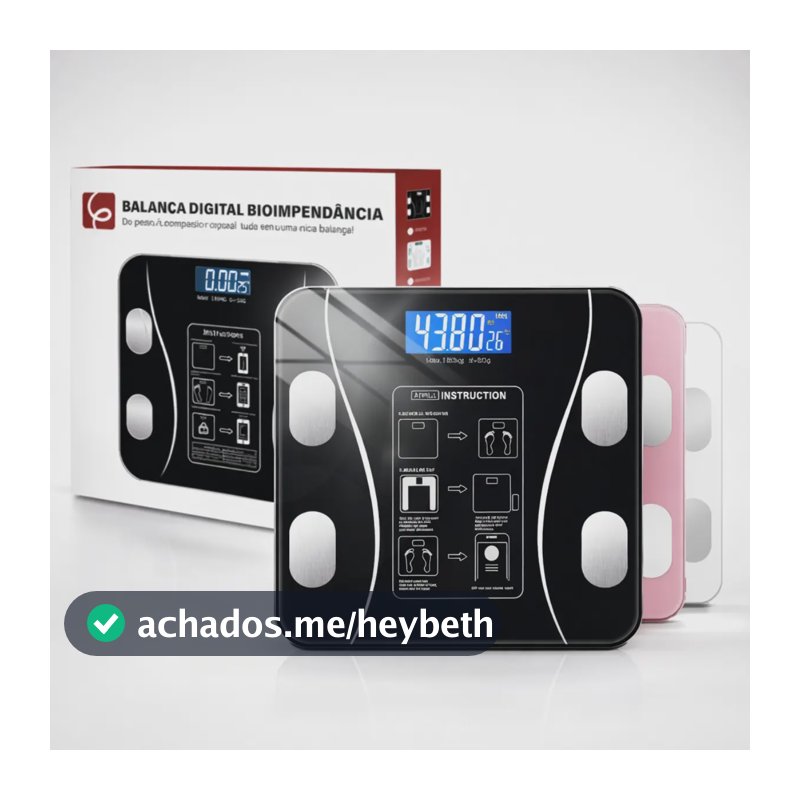 Eps-6905 BaIança Epsilon Inteligente Bluetooth Com App, Lcd, Vidro Temperado, 180kg