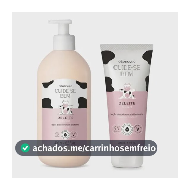 Combo Cuide-se Bem Deleite: Loção 400ml + Loção 200ml