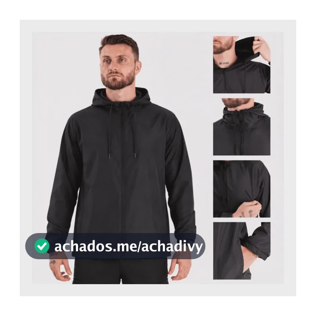 Jaqueta Corta Vento Impermeável Semi Forrada Com Capuz - T&g