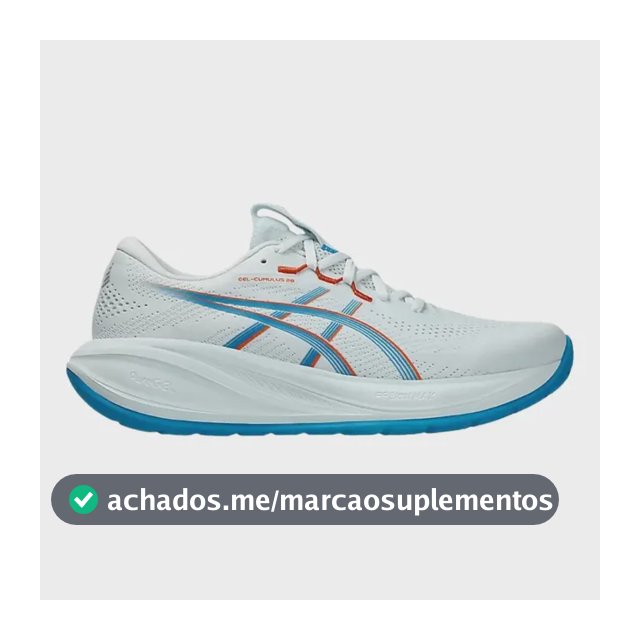 Tênis De Corrida Asics Gel-cumulus 28 Masculino Original Branco/azul Liso 41 Br