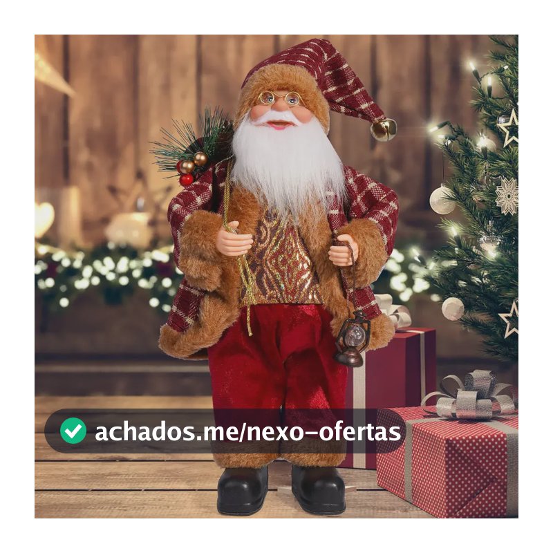 Boneco Papai Noel 32 Cm Decoração Natalina