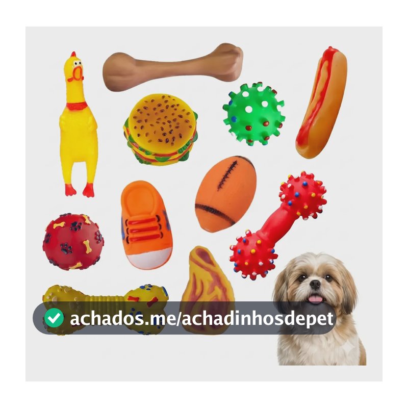 Kit 6 Brinquedos Para Filhote Cachorro Pequeno Pet Mordedor