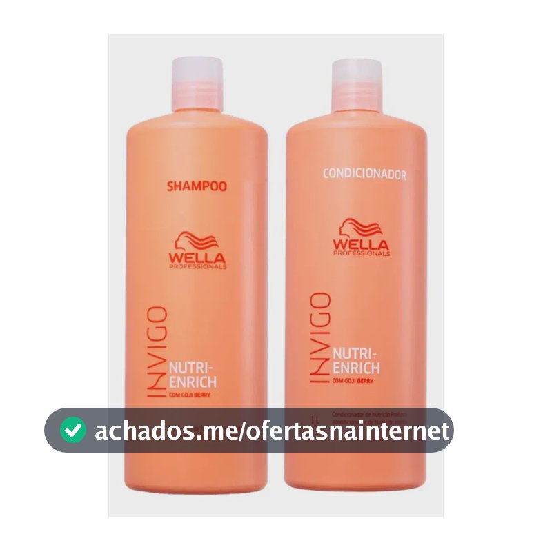 Kit Wella Invigo Nutri Enrich Shampoo 1000ml + Cond 1000ml