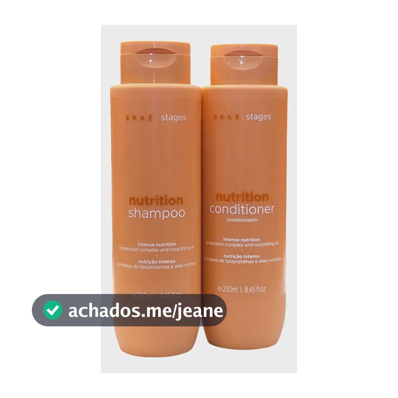 Kit Braé Stages Nutrition-shampoo 250ml +condicionador 250ml