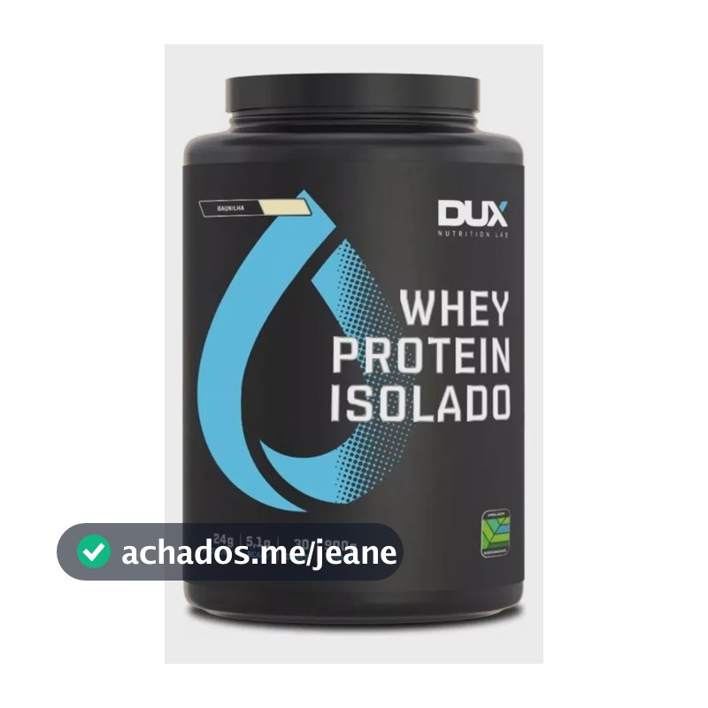 Proteína Dux Nutrition Whey Protein Isolado em pó sabor Baunilha x 900g
