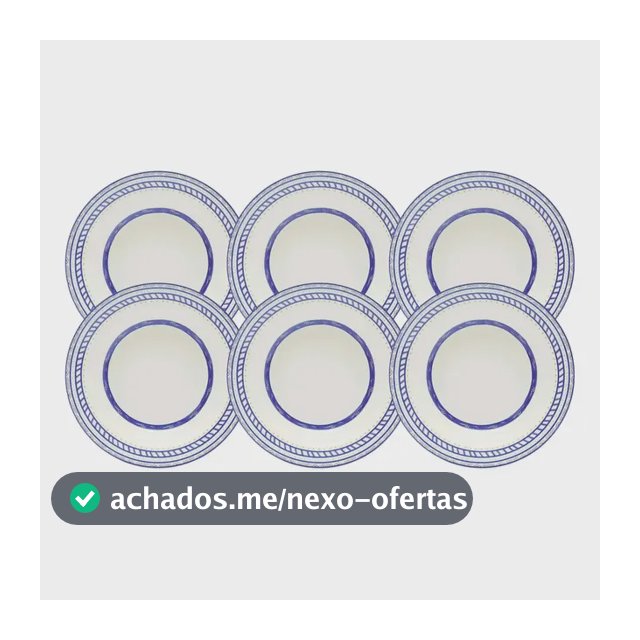 Jogo De Pratos Fundos Sopa Kit 6 21cm Cerâmica Grano