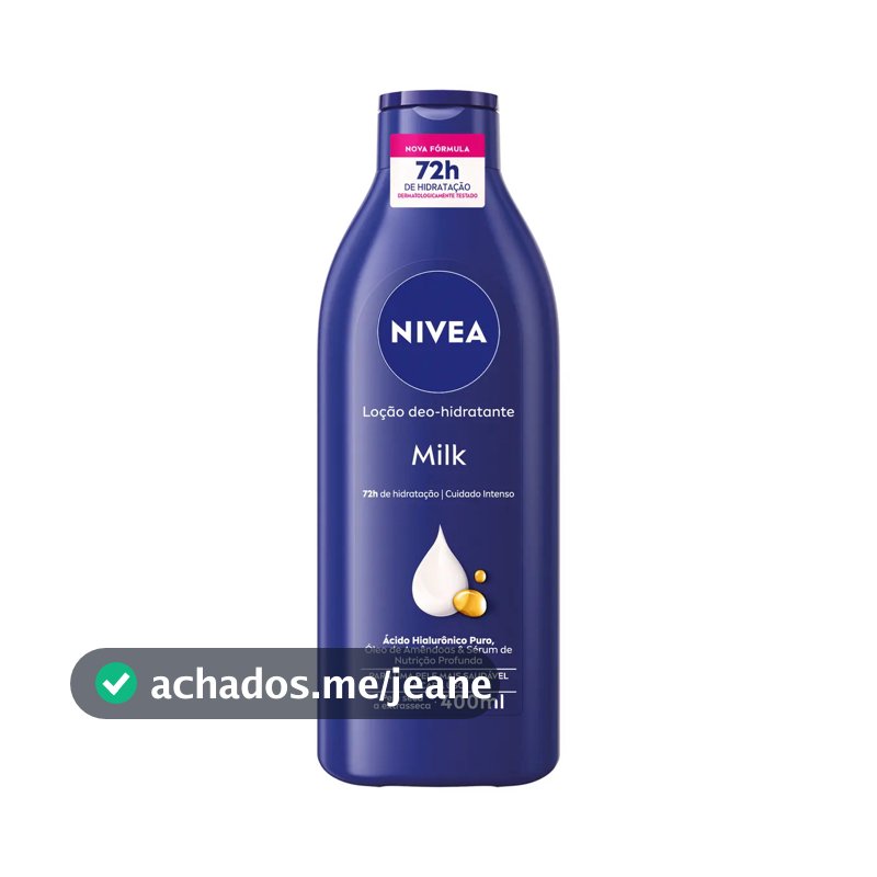 Nivea Loção deo-hidratante Milk 400ml Hidratação Profunda 72h