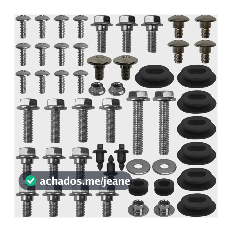 Kit Parafusos Carenagem Xre 300 2009 Até 2015 Completo Cromada - Preto 2010 2011 2012 2013 2014
