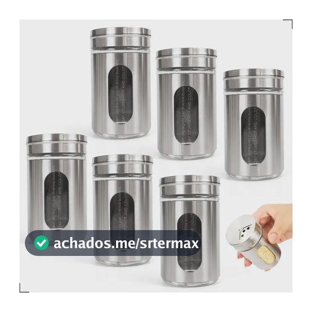 Kit C/ 6 Unidades Porta Temperos Em Aço Inox / Vidro - Bares E Restaurantes! Excelente Qualidade! Saleiro E Pimenteiro Prateado