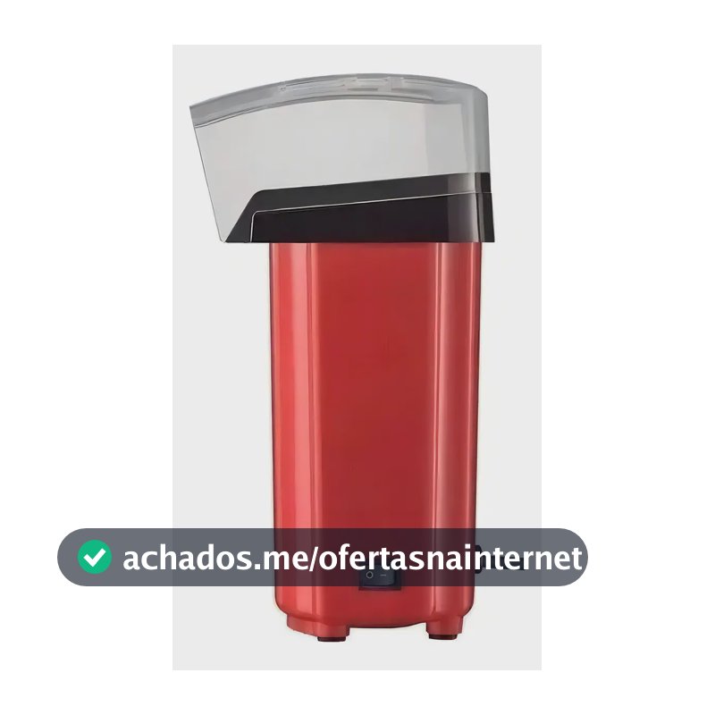 Pipoqueira Elétrica Vermelha Sem Óleo 1200W Compacta