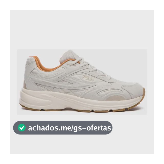 Tênis Fila Feminino Runner 2k Se Casual Confortável Original Branco/bege/caramelo Geométrico 36 Br