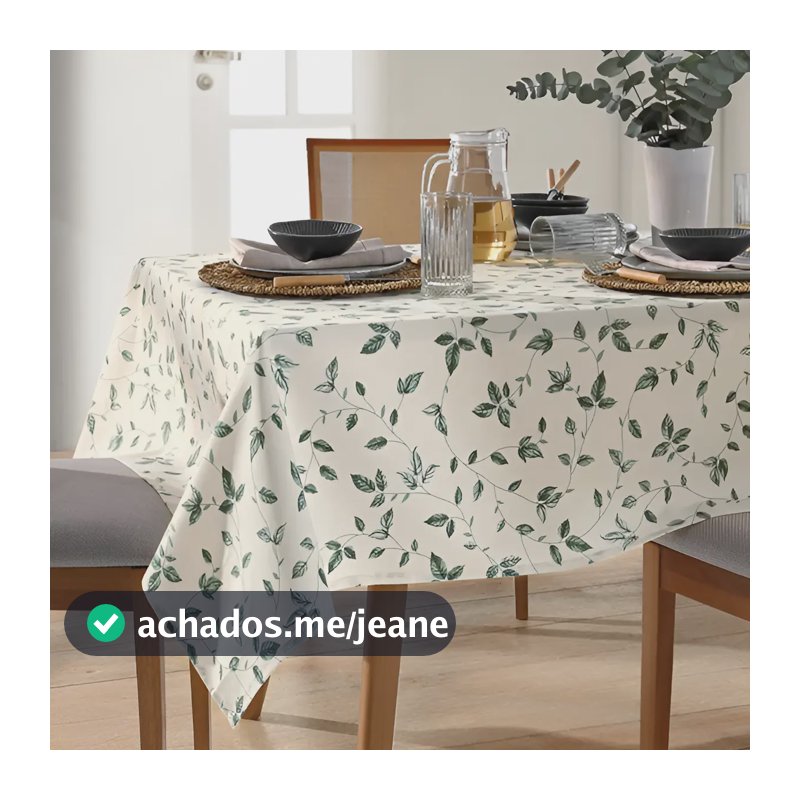 Toalha Mesa Dohler Clean Limpa Fácil Athenas 1,40x1,40m Cor Botanica 01