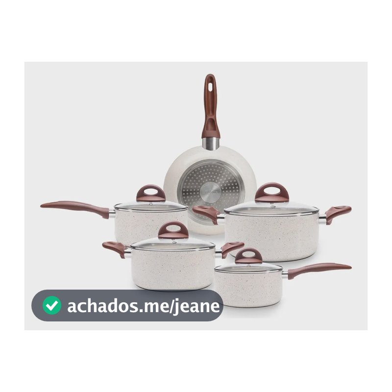 Jogo De Panelas Smart Plus Vanilla Indução Cerâmico 5peças Brinox 4774/101