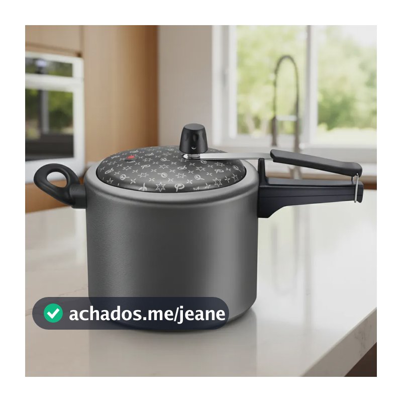Panela De Pressão Revestimento Antiaderente Panelux 4,5 Litros Cinza