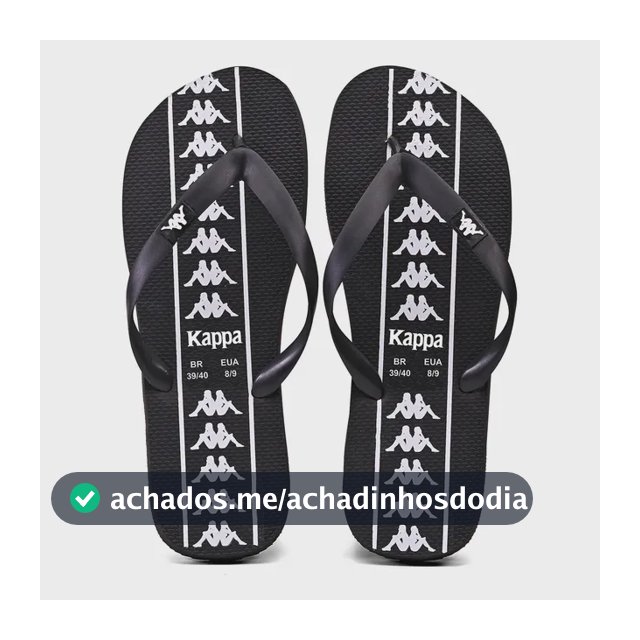 Chinelo Kappa Beach Adulto Unissex Em Borracha
