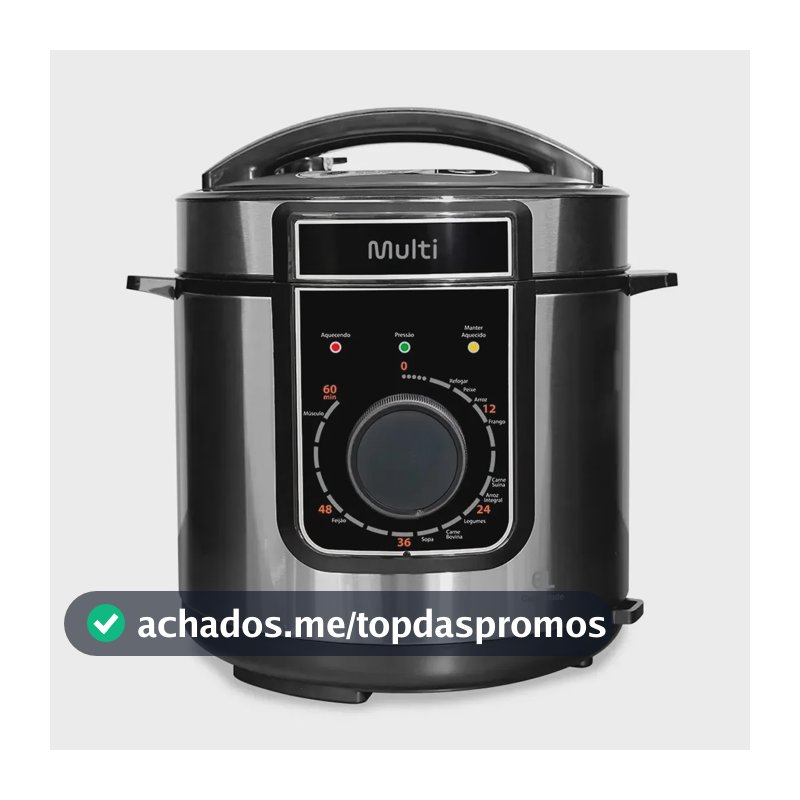 Panela de Pressão Elétrica Mecânica 11 Funções 6L 1000W GO50 - Multilaser