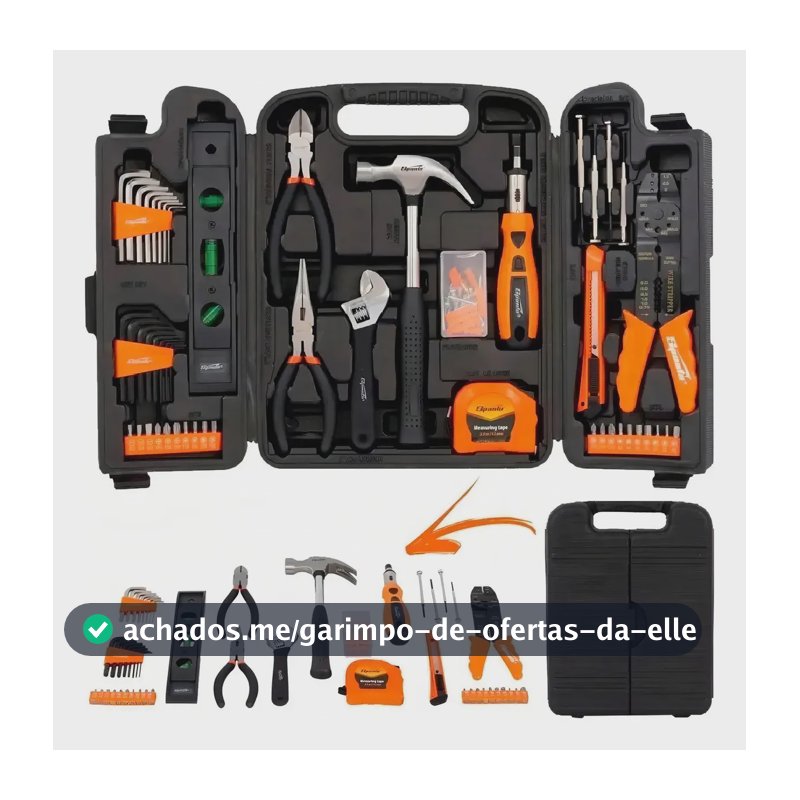 Kit Jogo De Ferramentas Completa Com 129 Peças