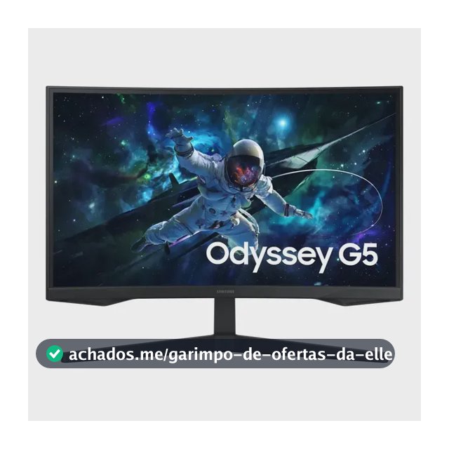 Monitor Gamer Samsung Odyssey G5, 27 , Qhd, 165hz Cor Preto