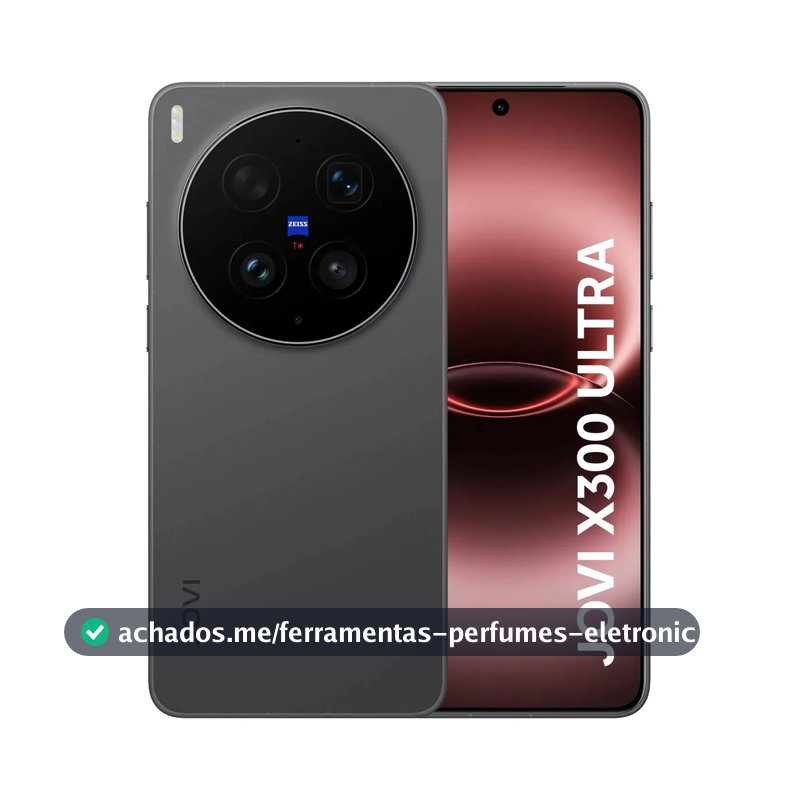 Smartphone JOVI X300 Ultra com Kit para Fotografia Profissional 5G Câmera 200MP ZEISS 512GB 16GB Bateria 6600mAh Processador Snapdragon 8 Elite Gen 5 e Carregador 100W - Preto Volcano
