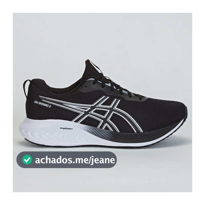 Tênis Asics Gel Shinobi 3 Masculino Corrida - Caminhada Preto 40