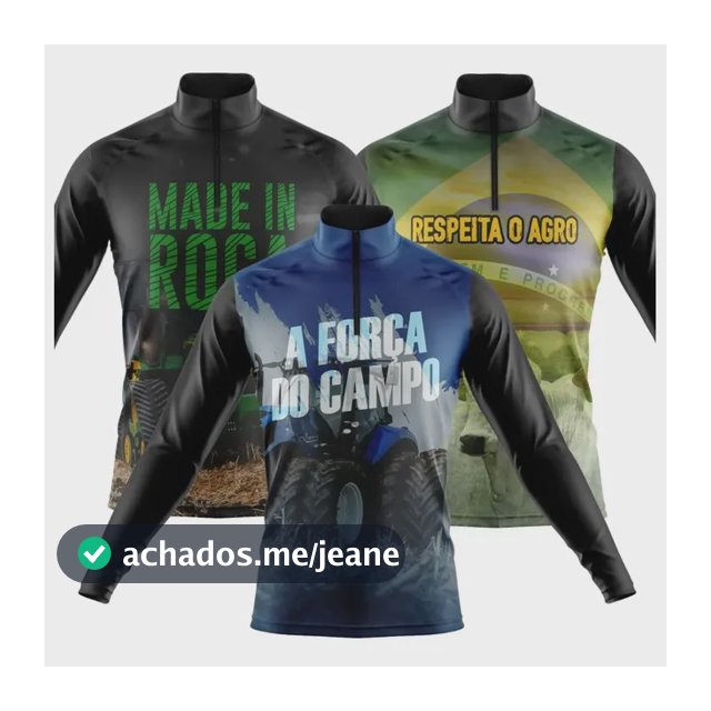 Kit 3 Camisa Agro Camiseta Trator Blusa Uv Manga Longa Boi