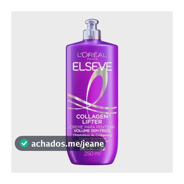 Creme para Pentear Leave-In, Anti-Frizz com Volume, L'Oréal Paris Elseve Colágeno Lifter, 250ml