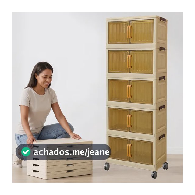 Organizador Multiuso 5 Gavetas Rodinhas 50cm Largura