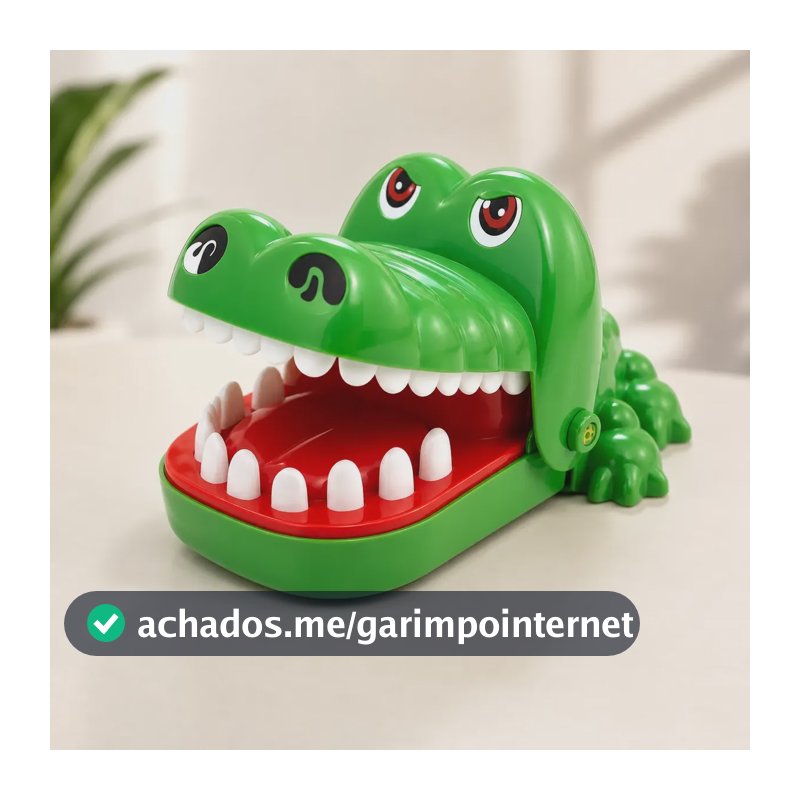 Brinquedo Divertido Crianças Jacaré Morde Dedo Jogo Dentista Verde