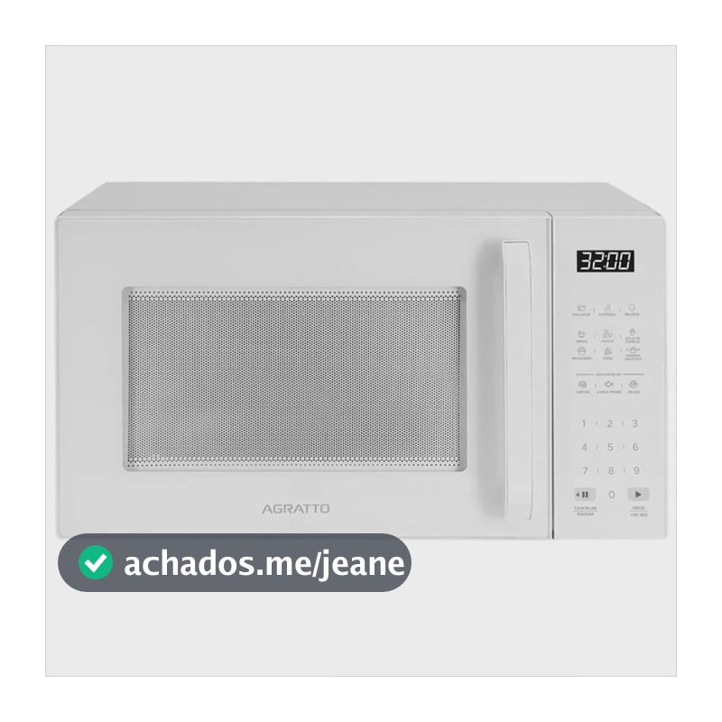 Micro-ondas Branco 32l Multifunções Painel Digital Agratto