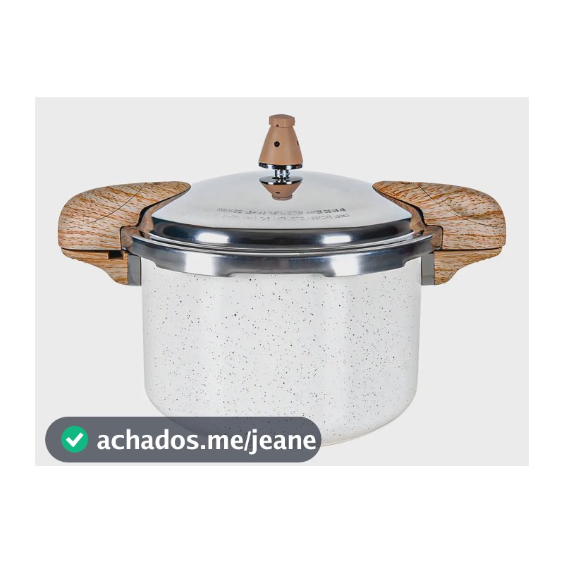 Panela De Pressão Brinox Vanilla 5,4l Indução Ceramic Life C Creme