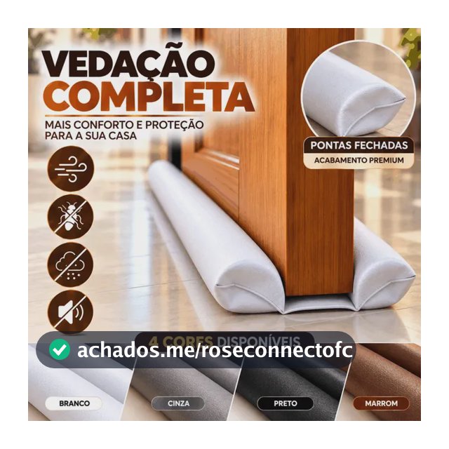 Protetor Para Porta Rolinho Soleira Vedacao 70/80/90/100cm Marrom 90 Cm