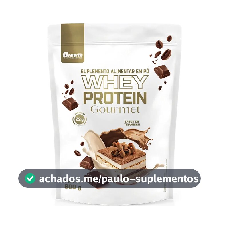 Whey Protein Gourmet 800g Growth Supplements - Tiramisu
