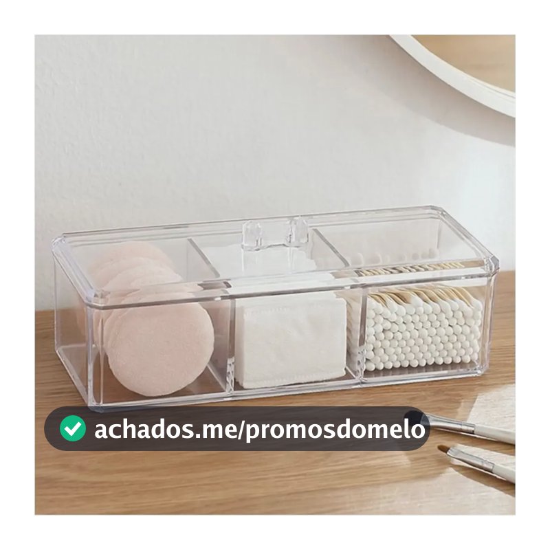 Porta Algodão Cotonete Organizador Acrílico Porta Remédios Transparente