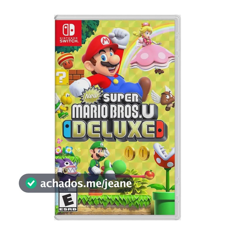 New Super Mario Bros U Deluxe Nintendo Switch Mídia Física