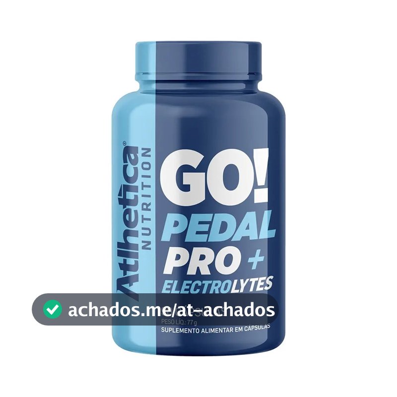 Atlhetica Go! Pedal Pro Cápsulas Eletrólitos Suplemento Esportivo 90 Cáps