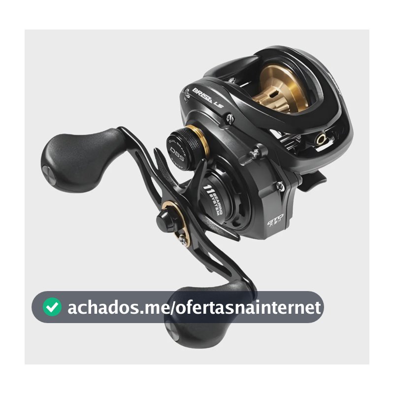 Carretilha Pesca Marine Sports Brisa 11000 11 Rolamentos Cor Grafite Escuro com Preto Lado da manivela Direito