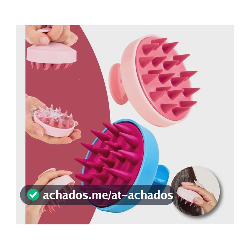 Kit 2 Escova Massageadora Capilar Antiqueda Couro Cabeludo Boa Dica