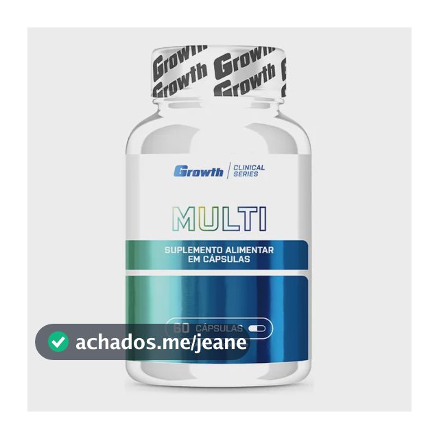 Multivitamínico 60 Cáps. Growth Supplements - Sem Sabor Sem Sabor