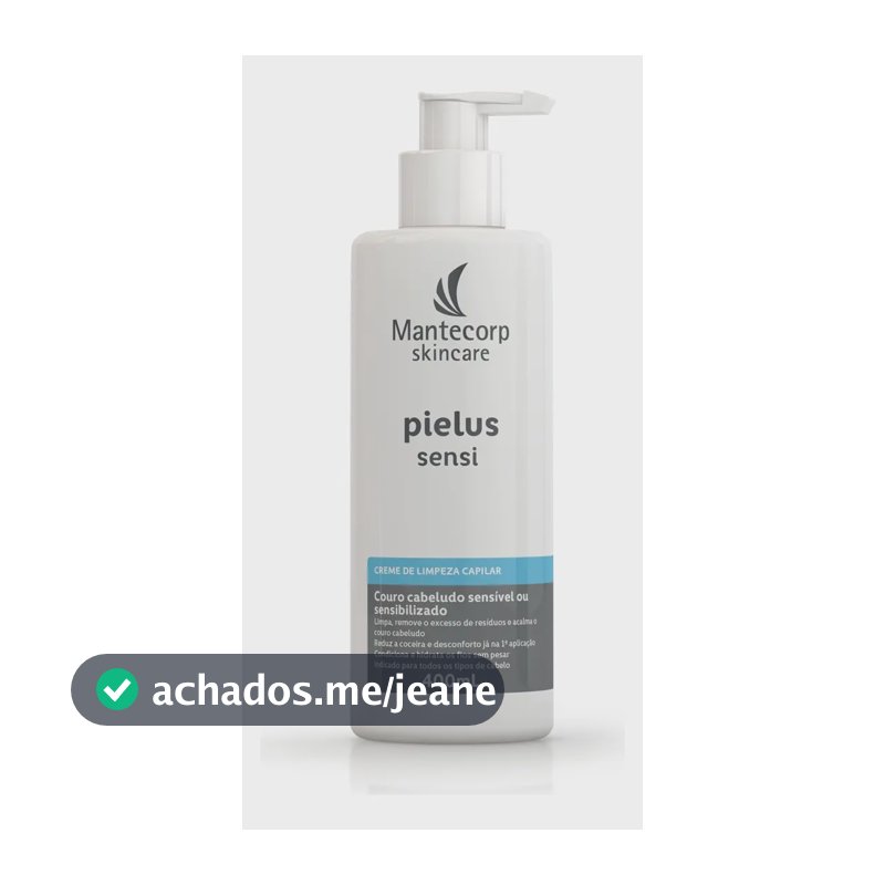 Creme De Limpeza Capilar 2 Em 1 Pielus Sensi 400ml Mantecorp