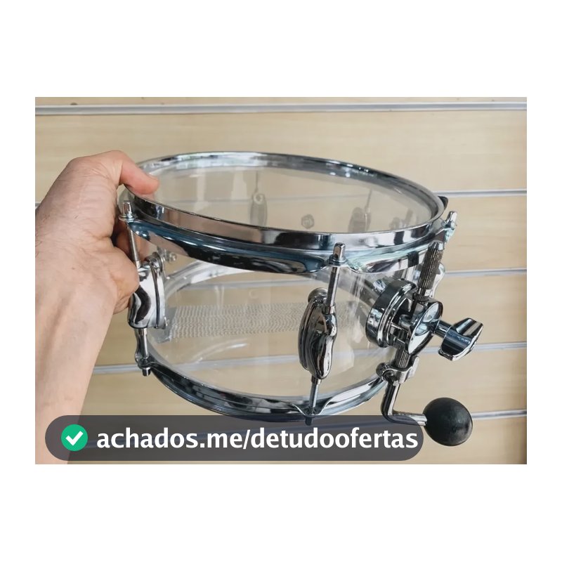Caixa De Bateria Em Acrílico 10  X 5,2 Cristal