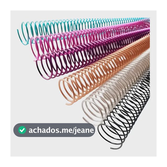 Espiral De Metal 33mm 35cm Para Encadernação Passo 6mm 3 Un