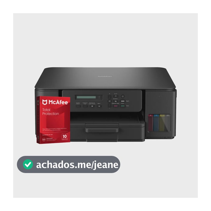 Kit multifuncional Brother DCP-T530dw + Antivírus Mcafee Total Protection Digital