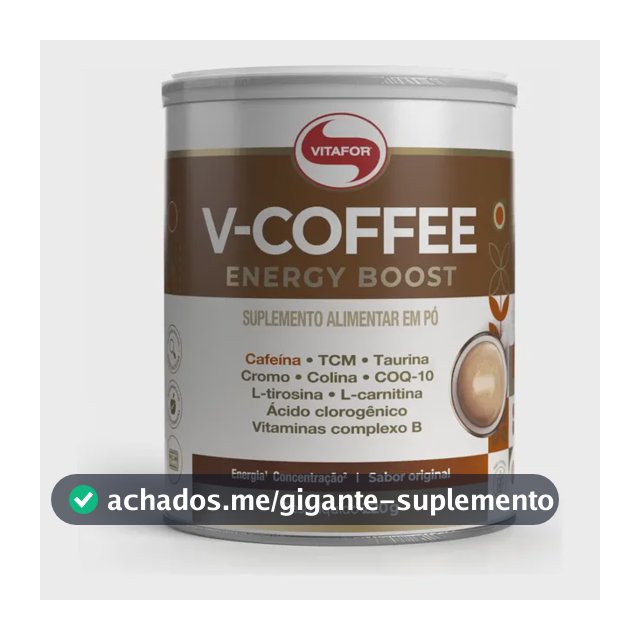 V-coffee Energy Boost Vitafor Lata 220g Sem Sabor