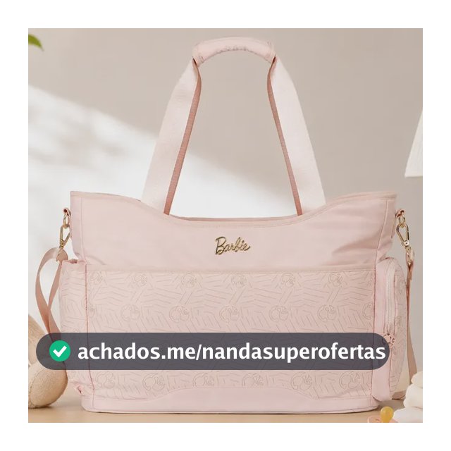 Bolsa Maternidade Mamãe Bebê Trocador Menina Barbie Espaçosa Rosa Barbie