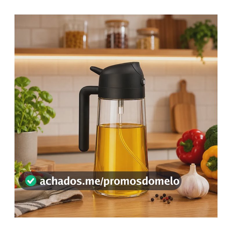 Borrifador E Dosador 2 Em 1 Spray Azeite Óleo Vinagre 410ml Cores Sortidas