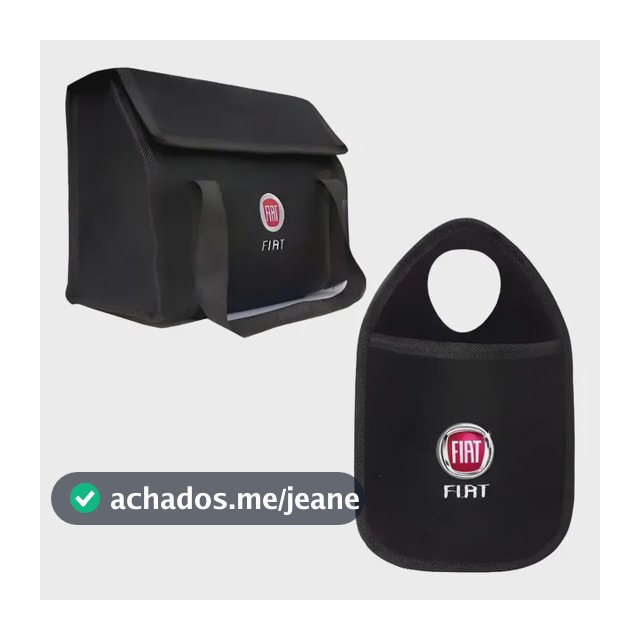 Kit Lixeira Câmbio + Bolsa Organizadora Carros Fiat