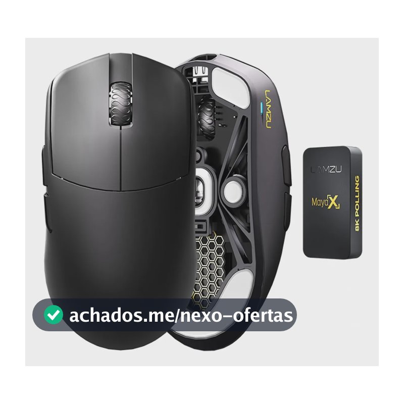 Mouse Gamer Lamzu Maya X Preto  8k Pwm3950 30000 Dpi 47g Preto